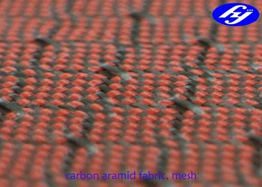 Engrenez le tissu de Kevlar de carbone de modèle/le tissu de fibre filament tissé par hybride de jacquard