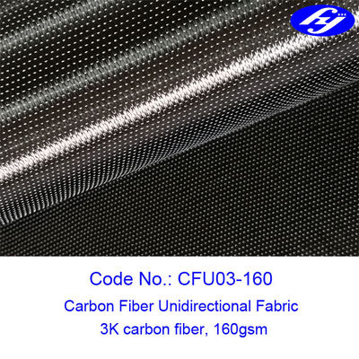 Tissu unidirectionnel de fibre de carbone du revêtement 160gsm de planche de surf